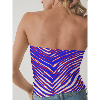 Buffalo Bills Zubaz Women's Double-Layer Strapless Top