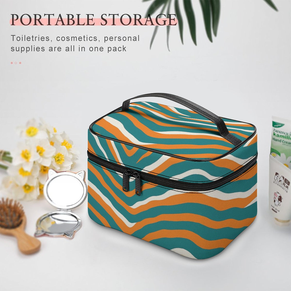Miami Football Game Day Large Capacity Toiletry Organizer Bag