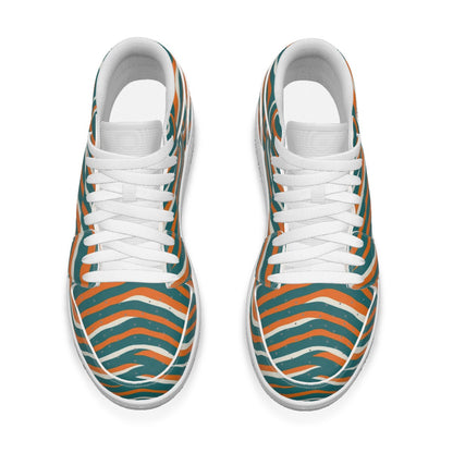 Miami Football Game Day Men's Low State Leather Stitching Shoes
