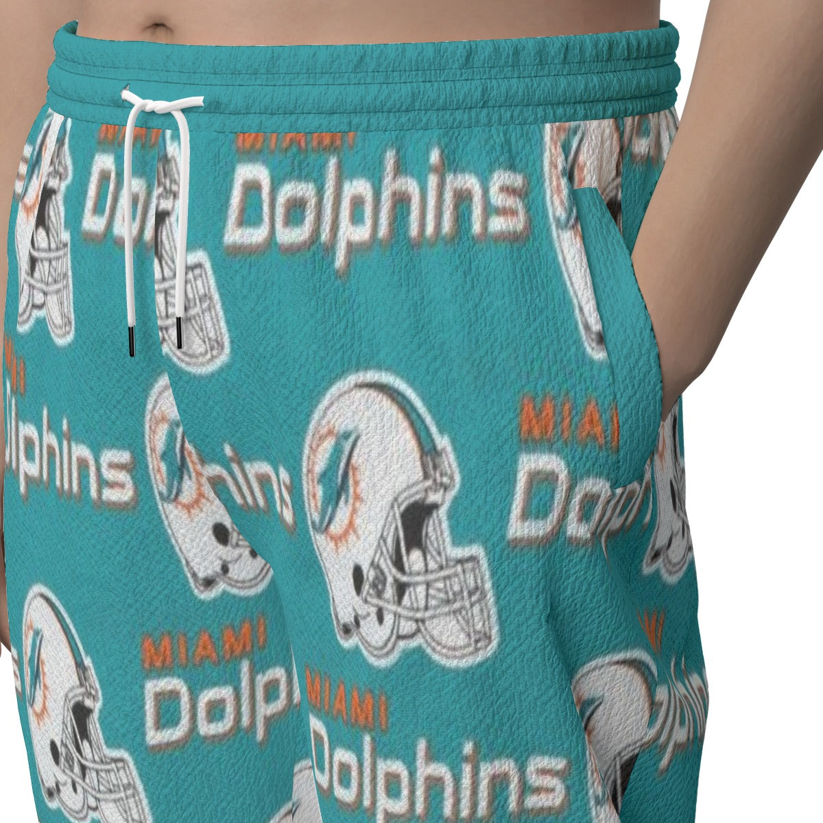 Miami Football Game Day All-Over Print Unisex Textured Casual Pants