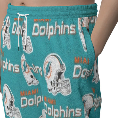 Miami Football Game Day All-Over Print Unisex Textured Casual Pants