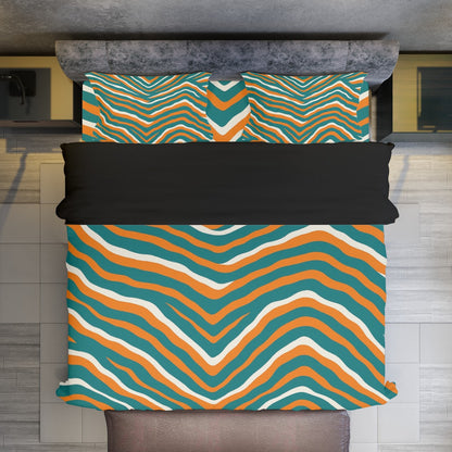 Miami Football Game Day Four-piece Duvet Cover Set