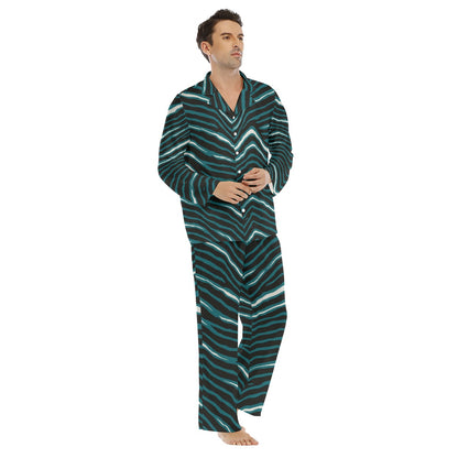 Philadelphia Football Game Day All-Over Print Men's Lapel Pajama Set