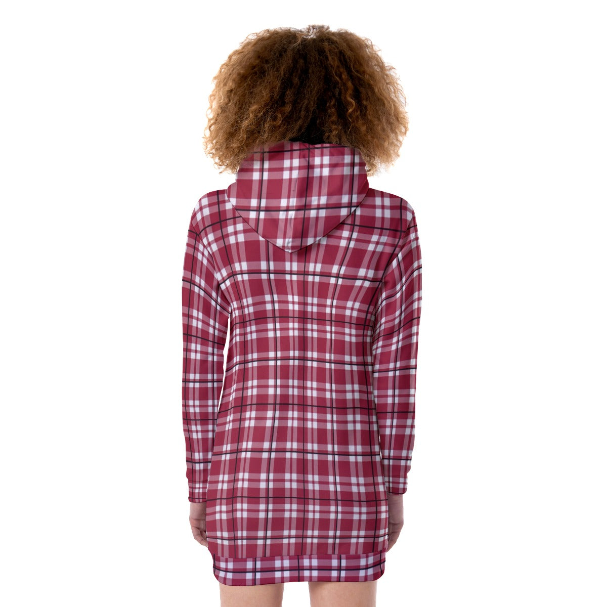 Alabama - Crimson Tide Tartan plaid Women's Heavy Fleece Long Hoodie