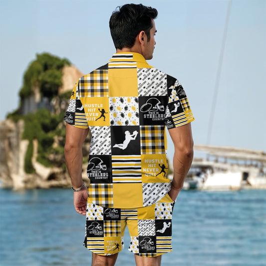 All-Over Print Men's Summer Shirt Set