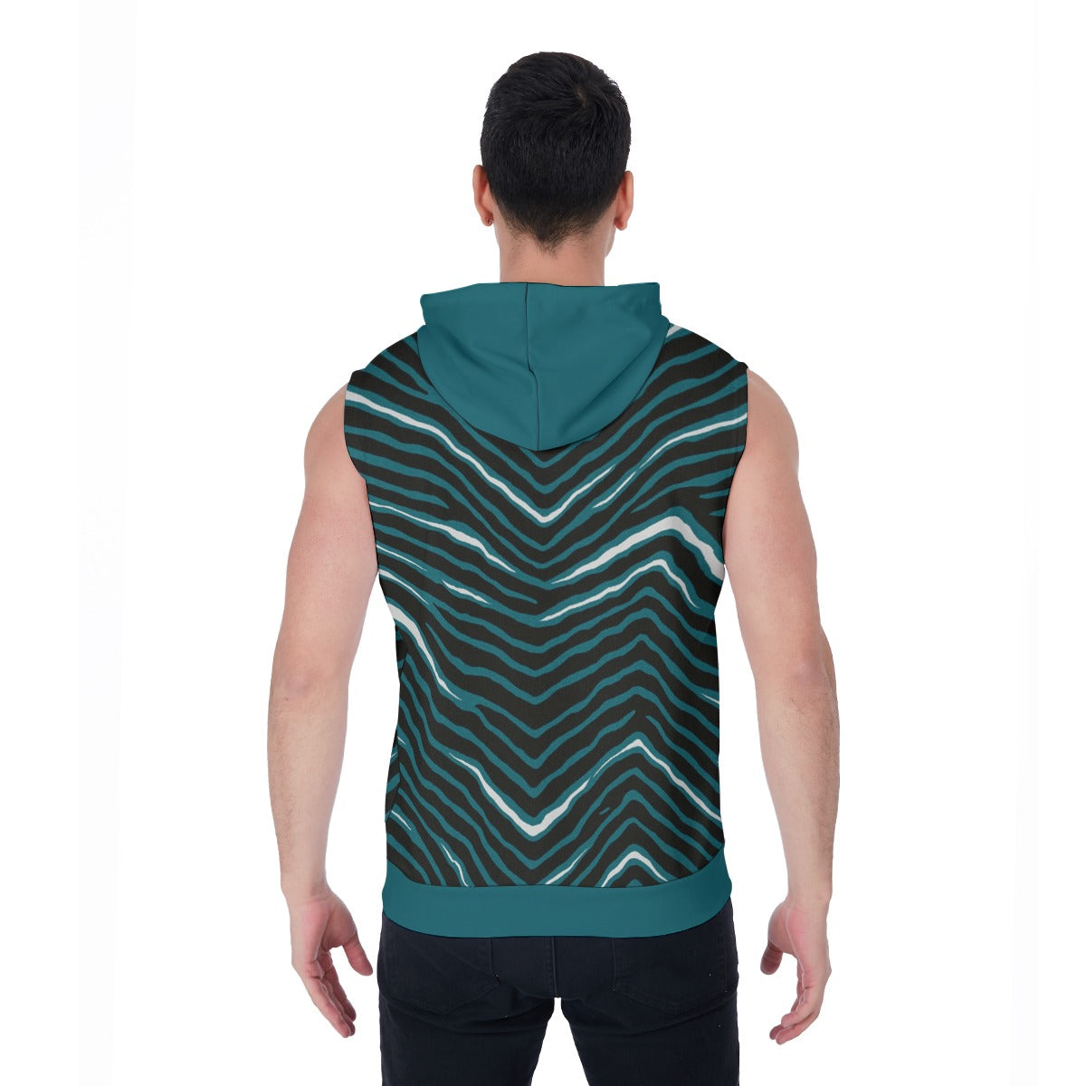 Philadelphia Football Game Day All-Over Print Men's Zipper-Up Sleeveless Hoodie