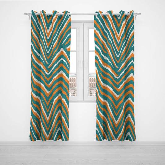 Miami Football Game Day Grommet Curtains (Large Size)