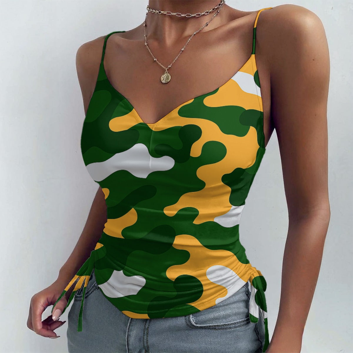Green Bay Football Game Day All-over Print Drawstring Camisole