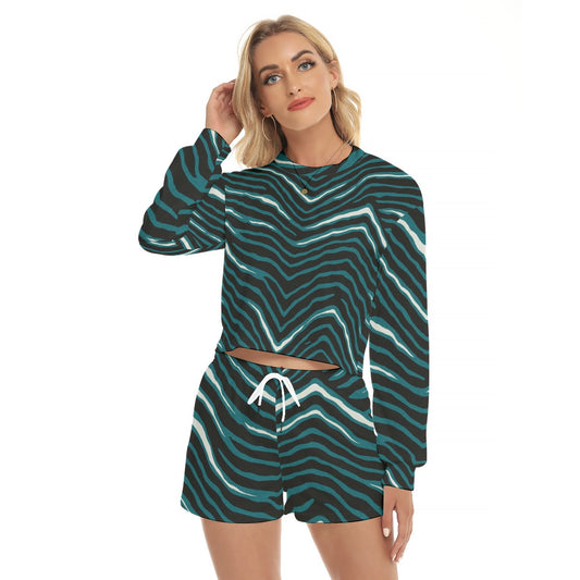 Philadelphia Football Game Day All-Over Print Women's Short Sweatshirt And Pants Suit