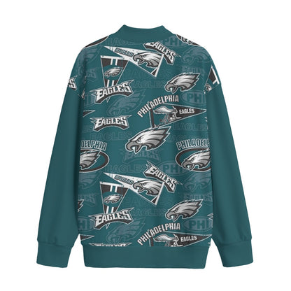 Philadelphia Football Game Day All-Over Print Unisex Mid-high Collar Drop Shoulder Sweatshirt