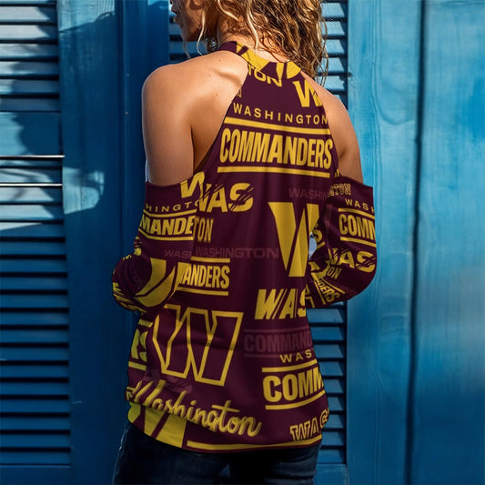 Washington Commanders Women's Cold Shoulder Sweatirt