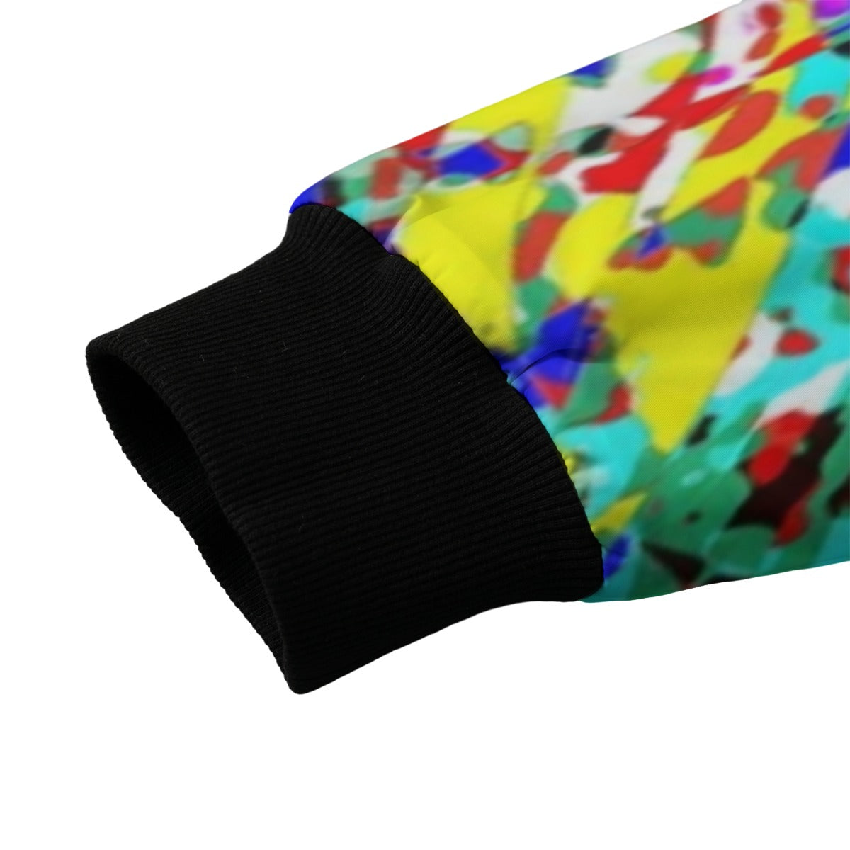 Graffiti Explosion Festive Decoration Colorful Abstract Seamless Fleece Bomber Jacket – Urban Street