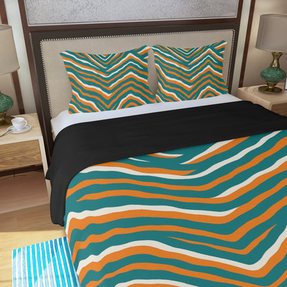 Miami Football Game Day Three Piece Duvet Cover Set | Widened