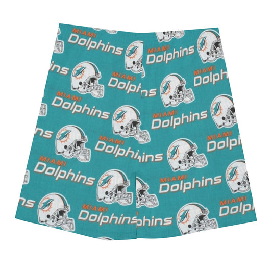 Miami Football Game Day All-Over Print Men's Beach Shorts With Elastic Waist