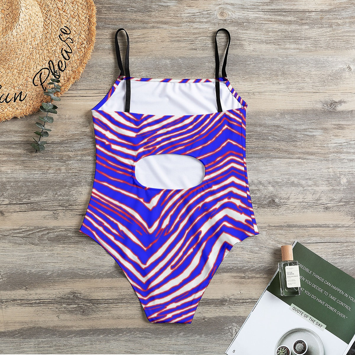 Buffalo Bills Zubaz Women's Halter Strap Swimsuit