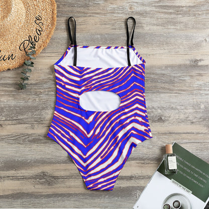 Buffalo Bills Zubaz Women's Halter Strap Swimsuit
