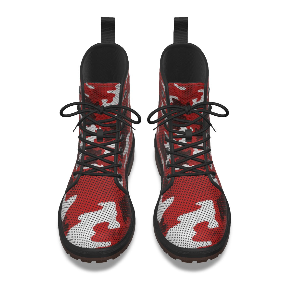 Urban Legend Indiana Bloomington Crimson and White Camo Martin Short Boots – Hoosiers-Inspired Colle