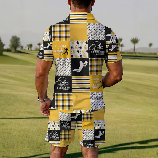All-Over Print Men's Polo Sportswear Set