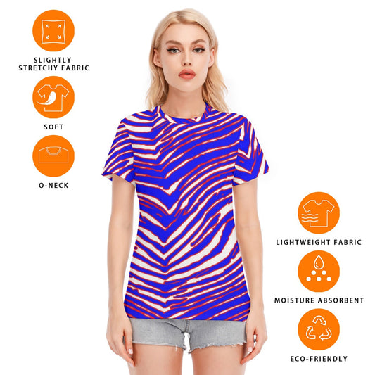 Buffalo Bills Zubaz Women's Round Neck T-Shirt | 190GSM Cotton