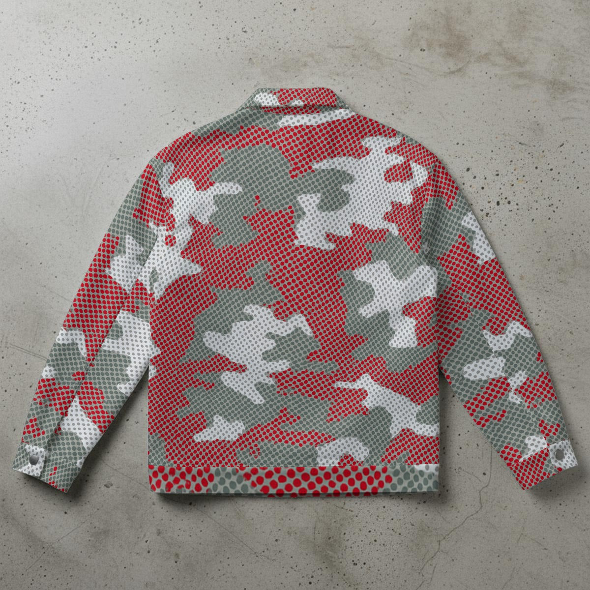 Urban Legend Ohio State Scarlet Gray Camo Unisex Collared Jacket