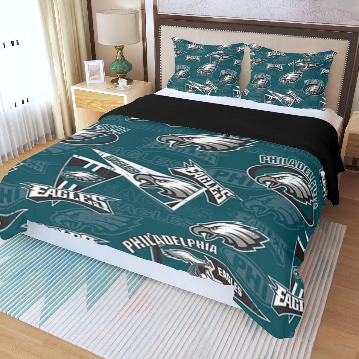 Philadelphia Football Game Day Three Piece Duvet Bedding Set