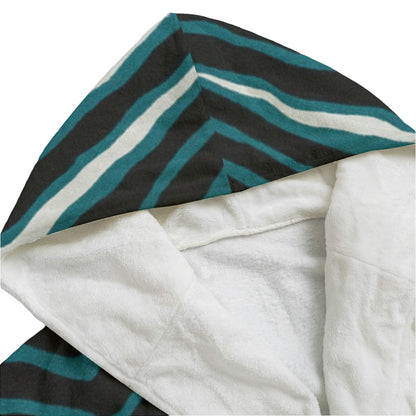 Philadelphia Football Game Day All-Over Print Unisex Flannel Hooded bathrobe