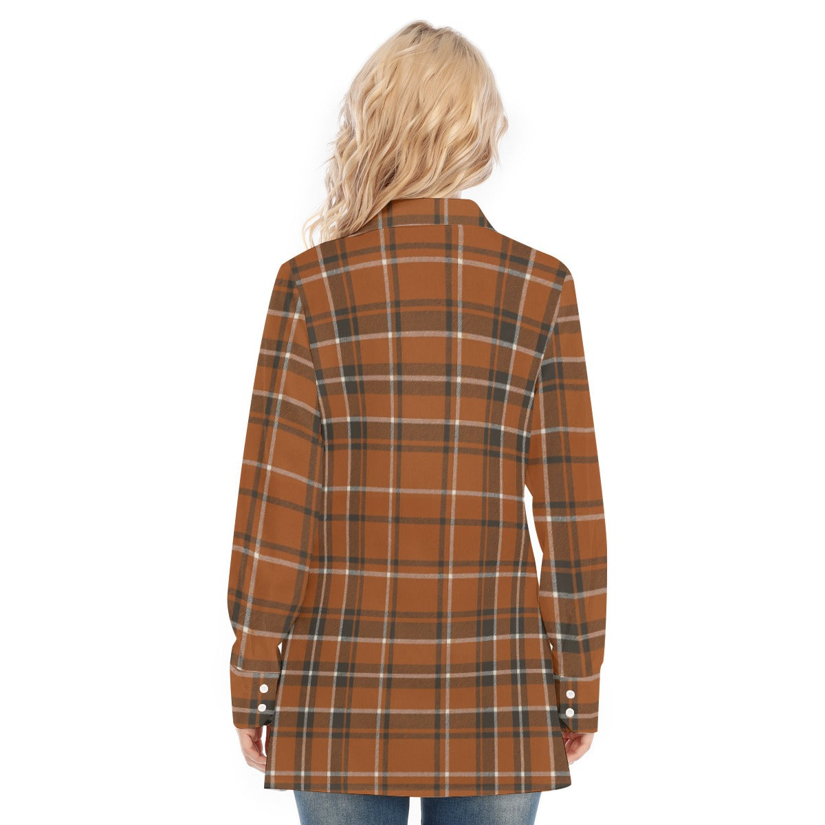 Texas at Austin Tartan plaid Longhorns Women's Long Shirt
