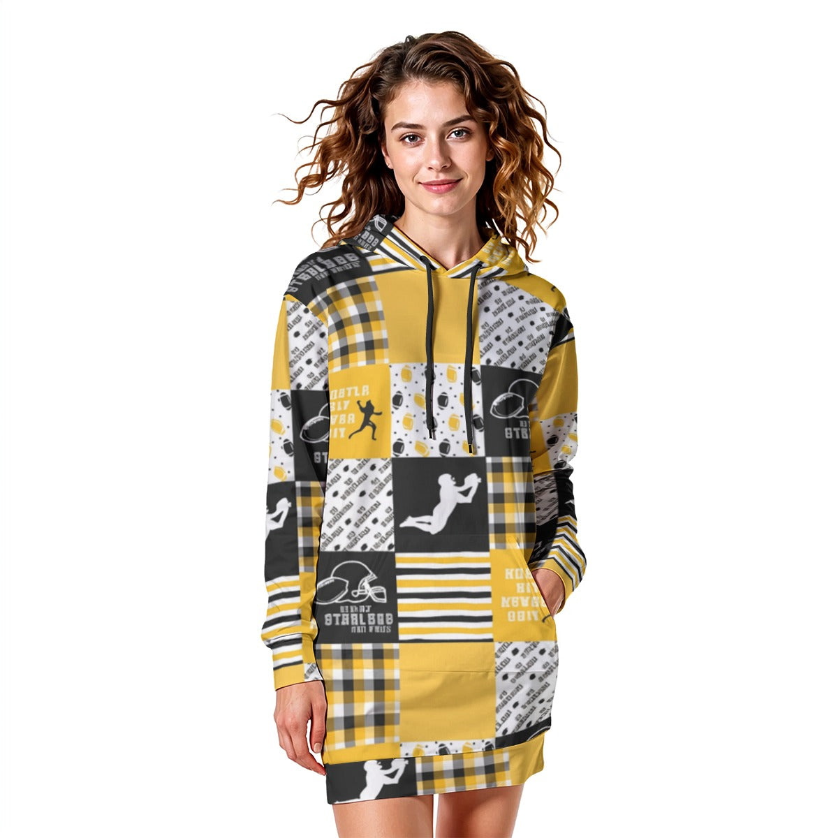 All-Over Print Women's Heavy Fleece Long Hoodie