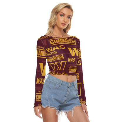 Washington Commanders Women's Mesh Long Sleeves T-shirt