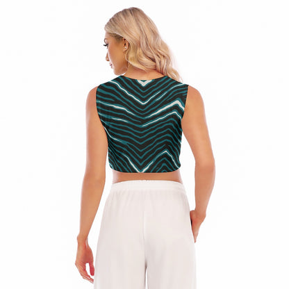 Philadelphia Football Game Day All-Over Print Women's Sleeveless Cropped Top