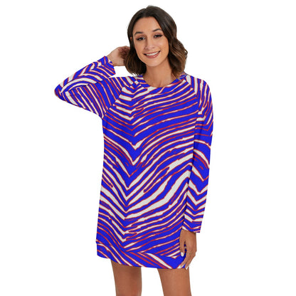 Buffalo Bills Zubaz Women's Round Neck Raglan Sleeve Sweater