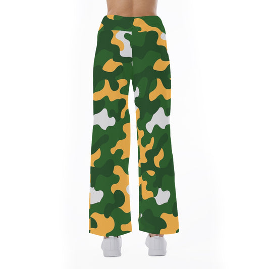 Green Bay Football Game Day All-Over Print Women's High-waisted Straight-leg Trousers