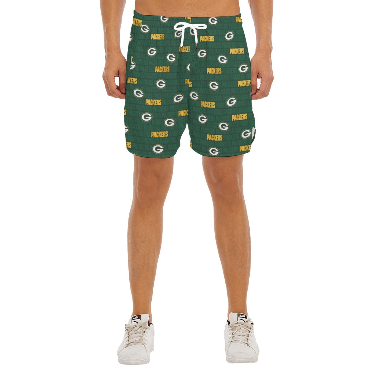 Green Bay Football Game Day All-Over Print Men's Side Split Running Sport Shorts