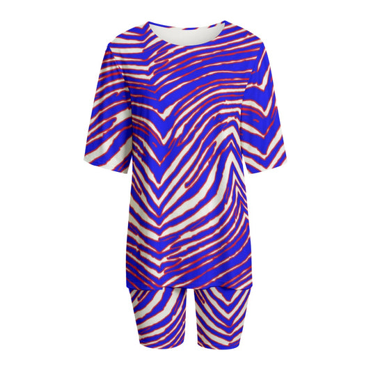 Buffalo Bills Zubaz Women's T-shirt Set With Short Sleeve