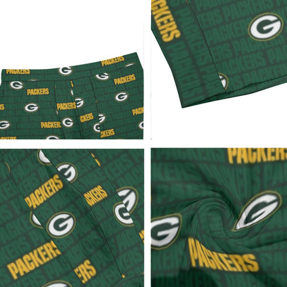 Green Bay Football Game Day All-Over Print Men's Long Boxer Briefs