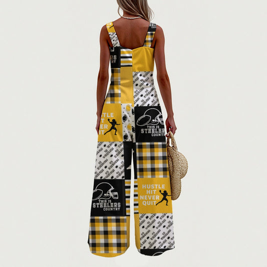 All-Over Print Women's Wide-Leg Jumpsuit
