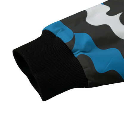 Carolina Panthers Camo Fleece Bomber Jacket – Black, Blue and Silver NFL Streetwear