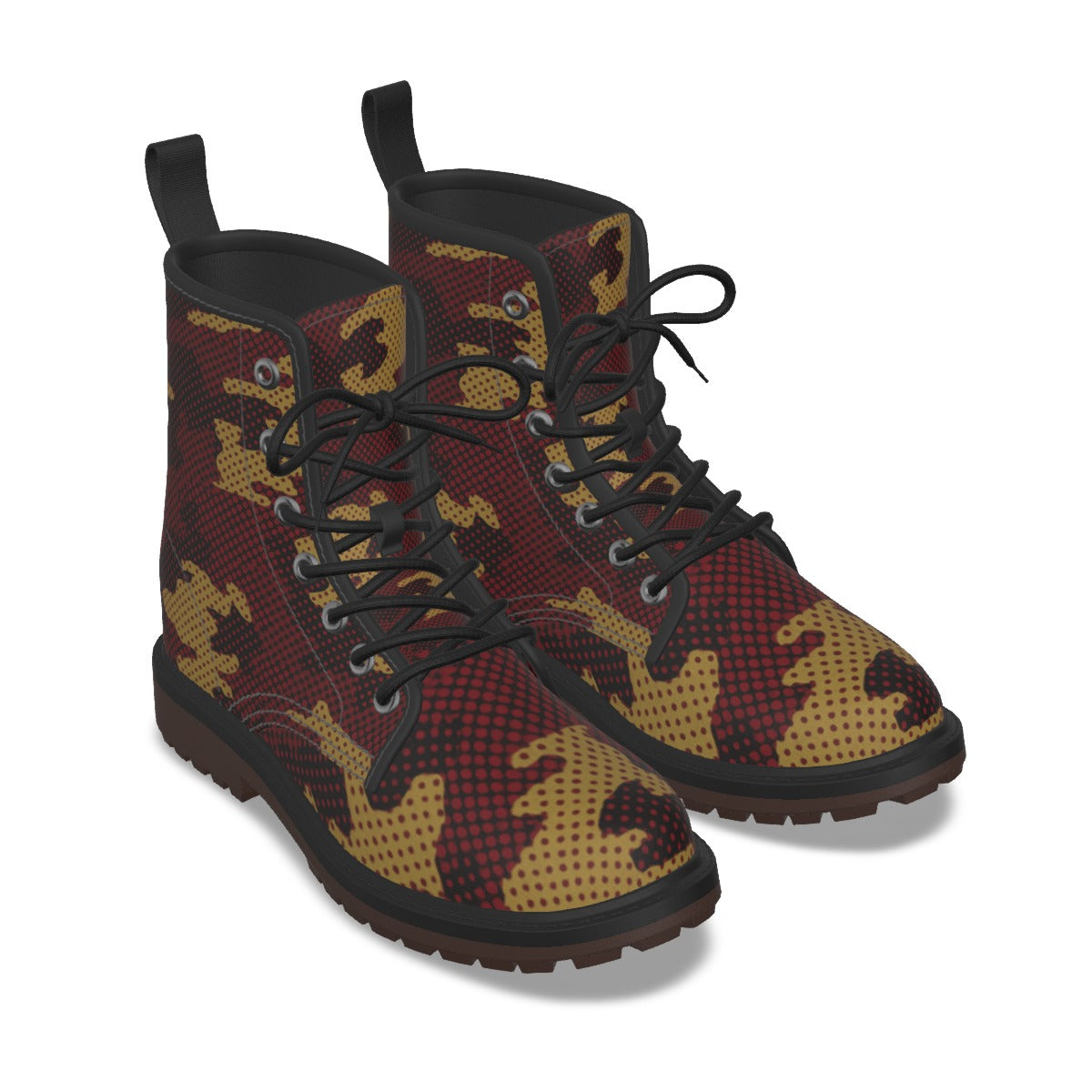 Urban Legend Florida State Garnet and Gold Camo Martin Short Boots – Seminoles-Inspired Game Day Str