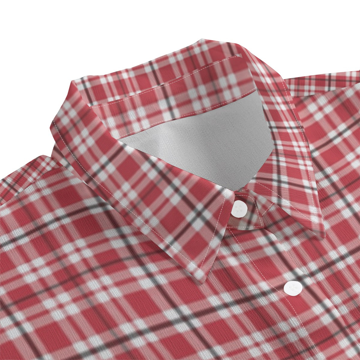 Georgia - Bulldogs Tartan Plaid Women's Chiffon Shirt With Elbow Sleeve