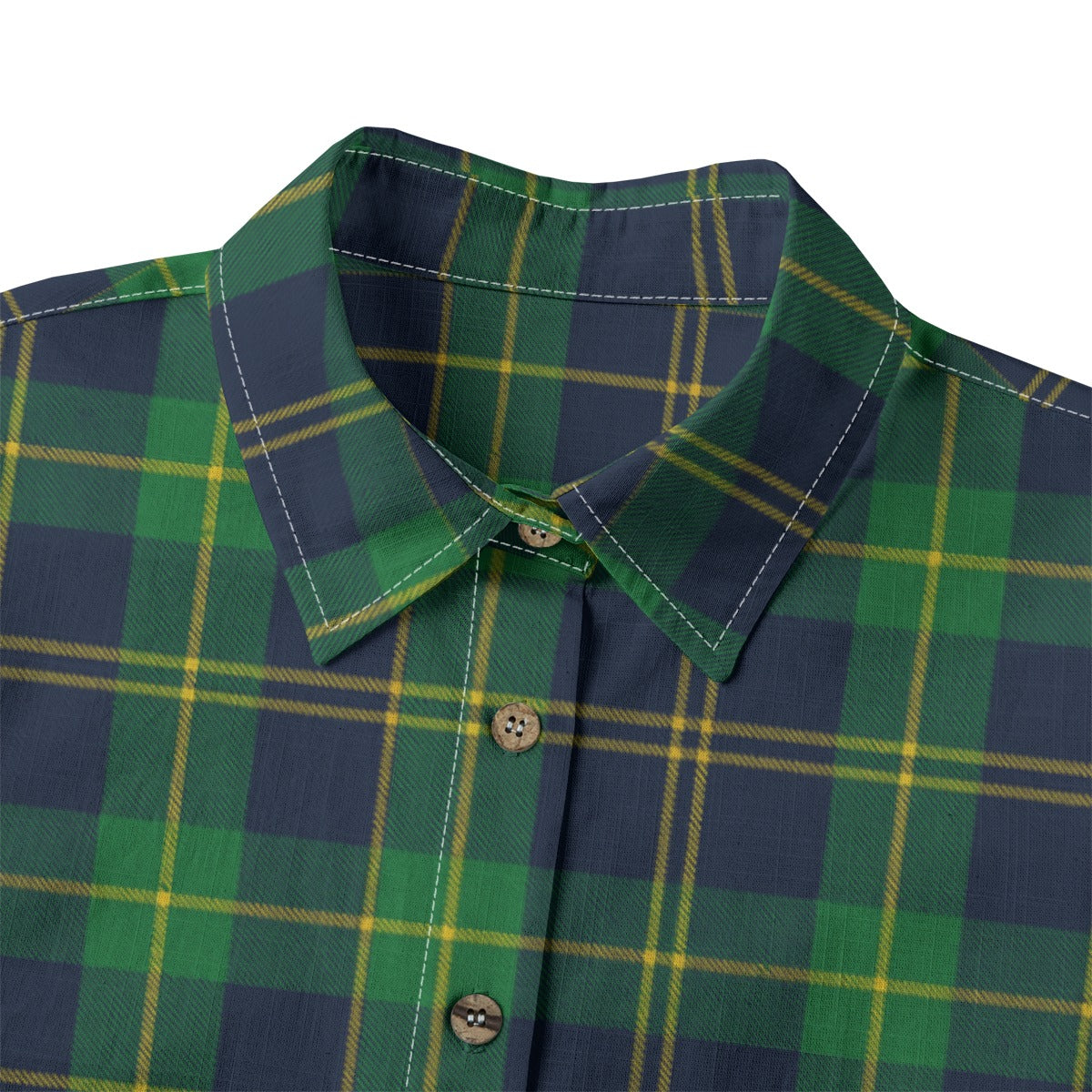Notre Dame Tartan Plaid Fighting Irish Women's Shirt | 125GSM Cotton