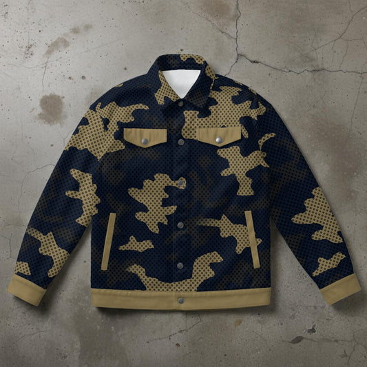 Urban Legend Georgia  Gold Black Camo Unisex Collared Jacket