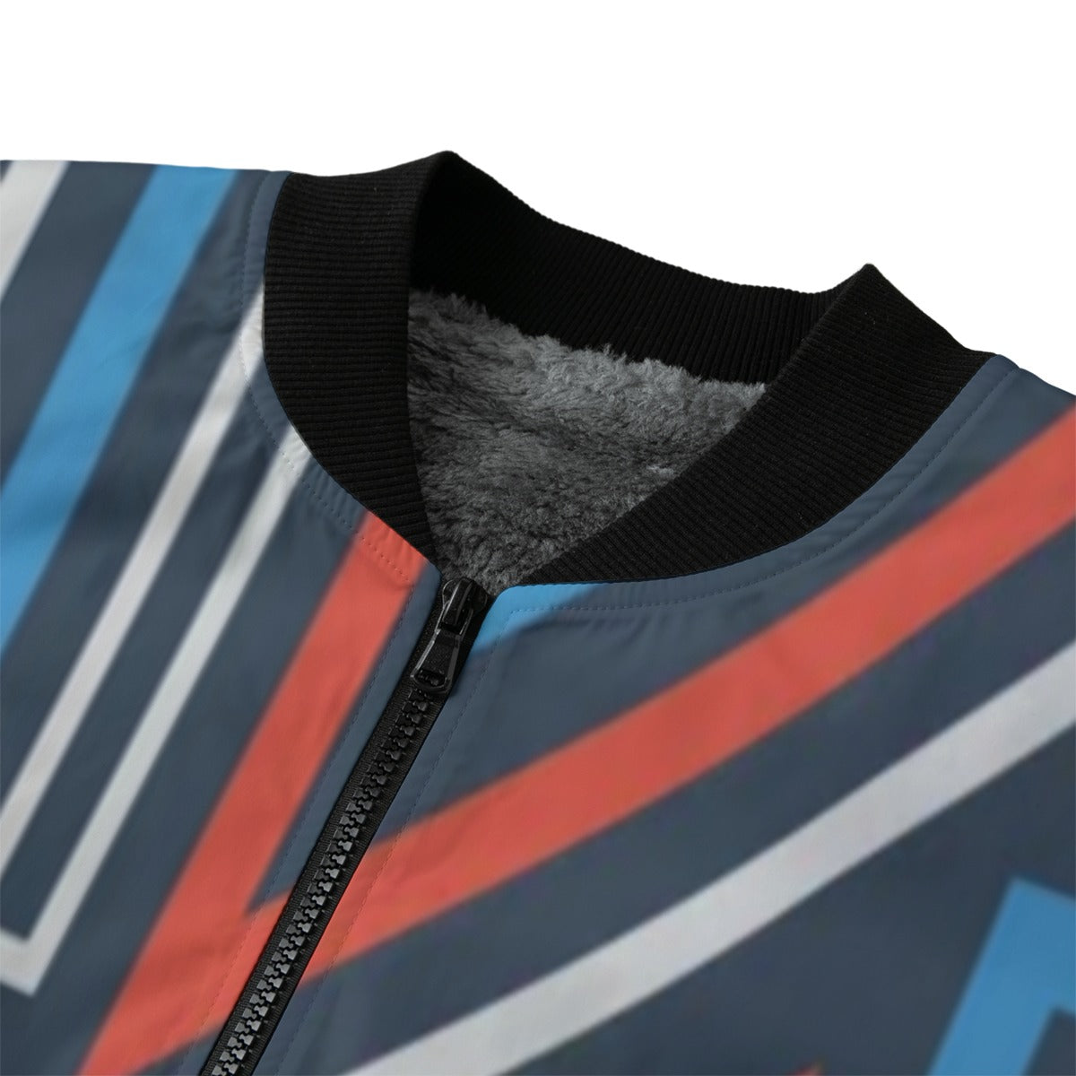 Urban Legend 90s Street Icons Abstract Graffiti Geometric Shapes Lines Fleece Bomber Jacket