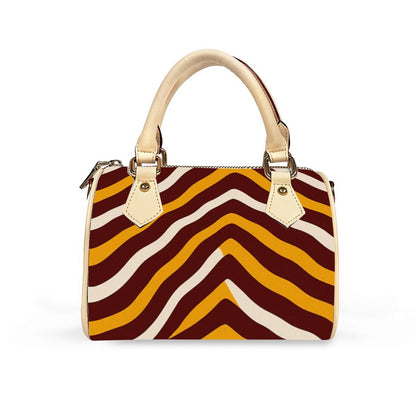 Washington Commanders Classic Barrel-Shaped PU Leather Handbag