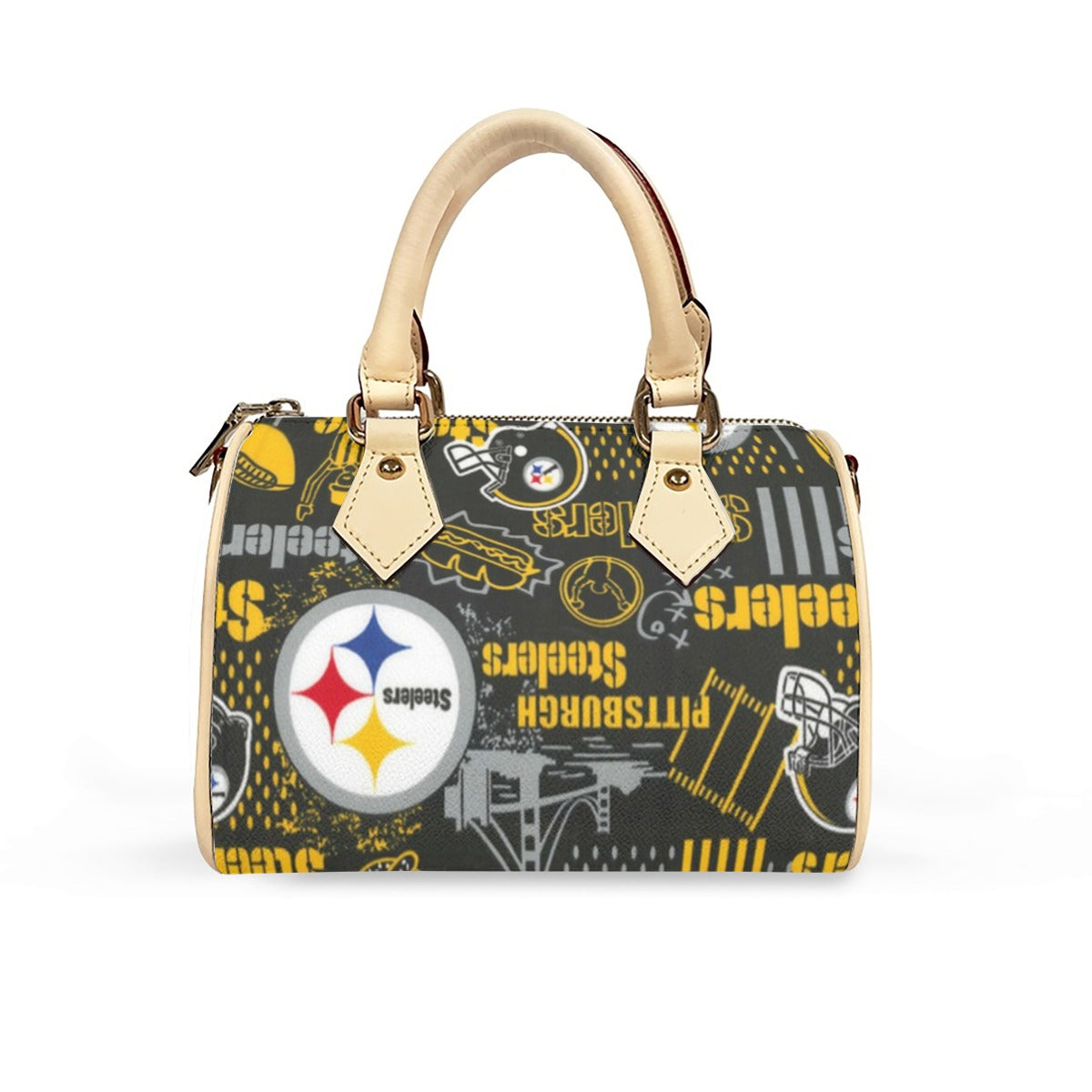 Classic Barrel-Shaped PU Leather Handbag