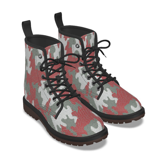 Urban Legend Ohio State Scarlet and Gray Camo Martin Short Boots – Buckeyes-Inspired Streetwear for