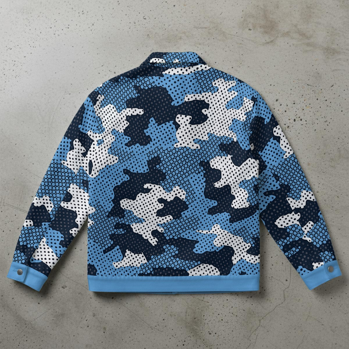 Urban Legend North Carolina  Blue White Camo Unisex Collared Jacket