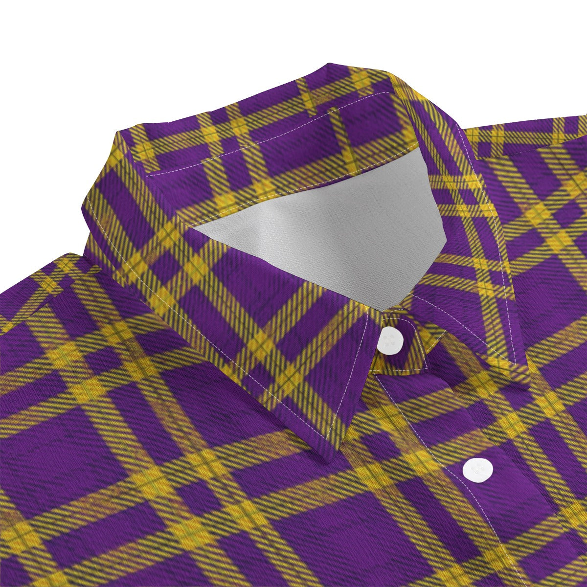 Louisiana Tartan Laid Tigers Lsu Women's Chiffon Shirt With Elbow Sleeve
