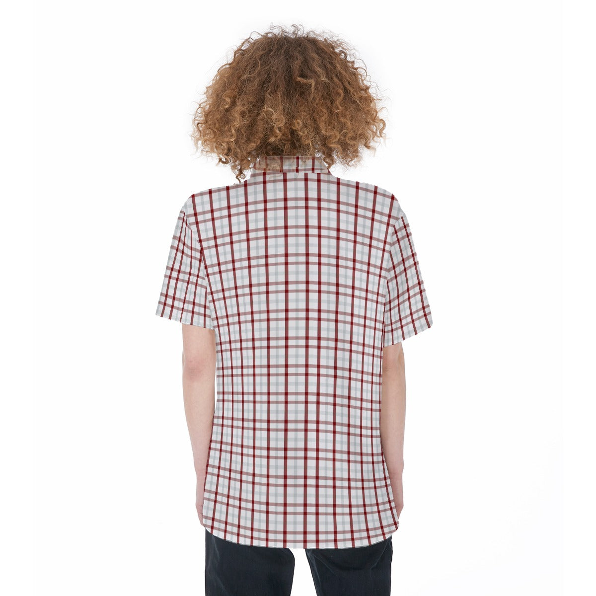 Indiana Tartan Plaid Bloomington  Hoosiers Women's Short Sleeve Shirt With Pocket