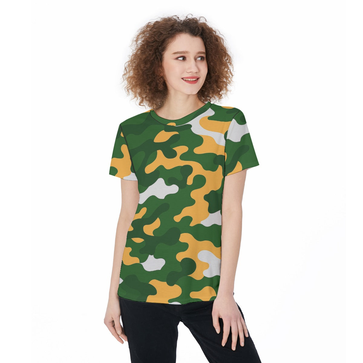 Green Bay Football Game Day All-Over Print Round Neck T-Shirt