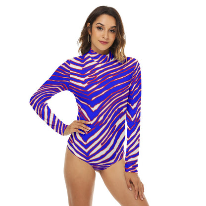 Buffalo Bills Zubaz Women's Turtleneck Long Sleeve Bodysuit